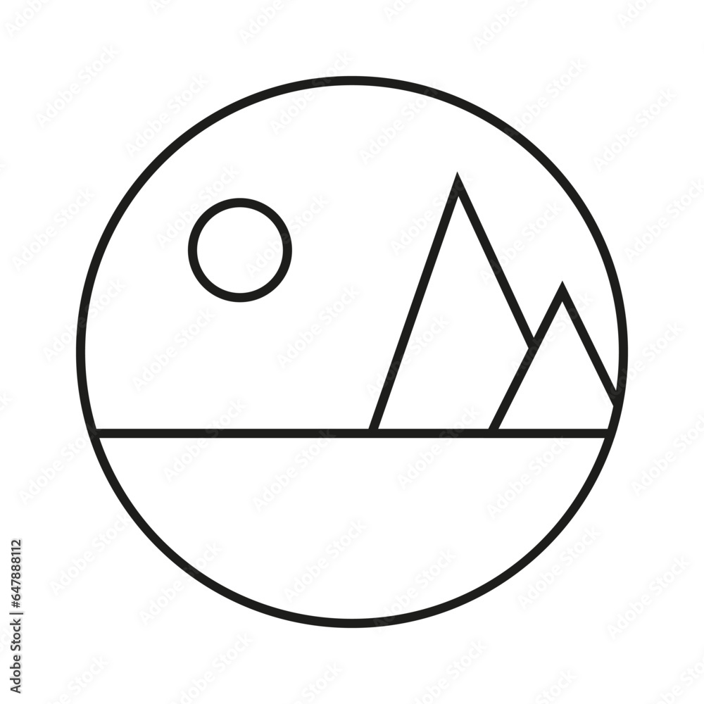 mountain nature logo icon. Vector illustration. EPS 10. mountain nature logo icon. Vector illustration. EPS 10.