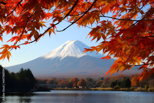 紅葉と富士山 © kaguyahime