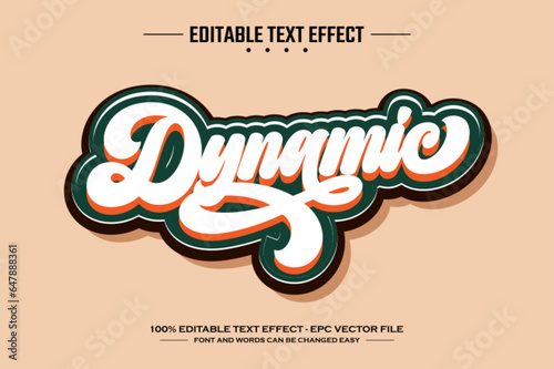 Dynamic 3D editable text effect template