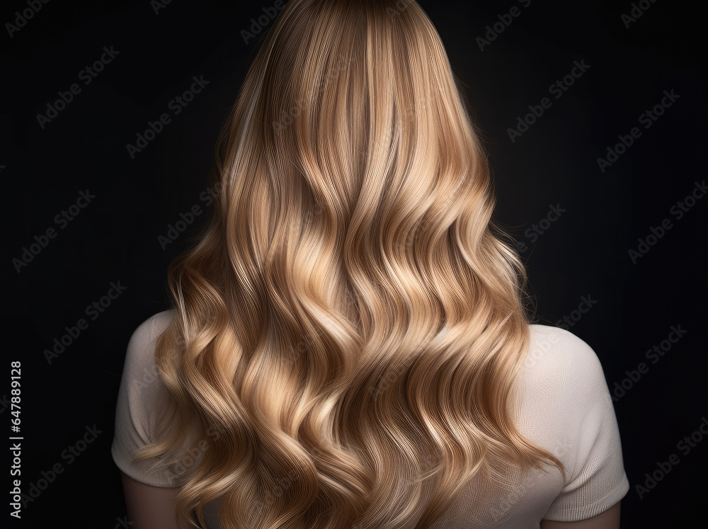 Naklejka premium Woman balayage effect hair.