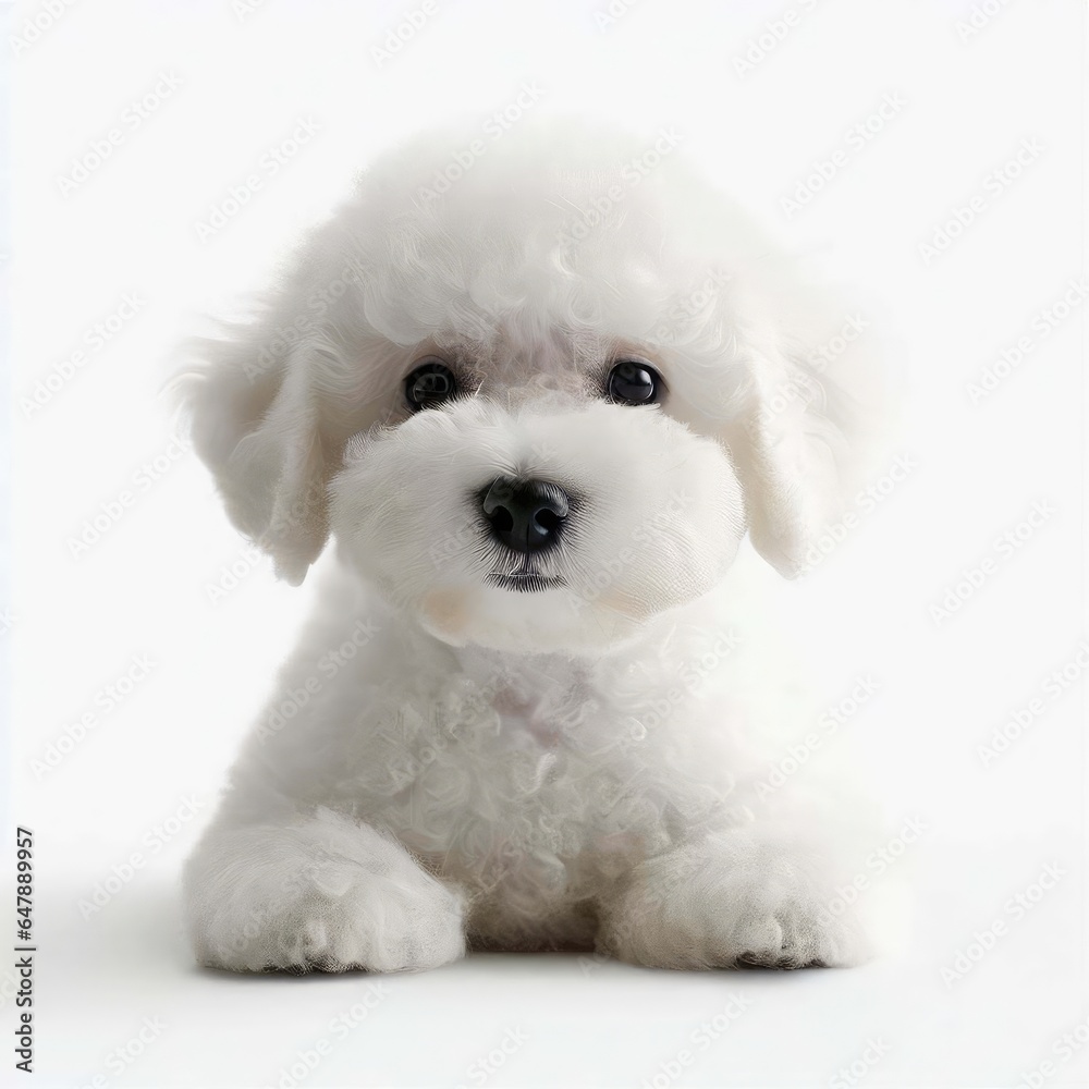Bichon Frise's Playful Pup Charm, Generative AI Bichon Frise's Playful Pup Charm, Generative AI