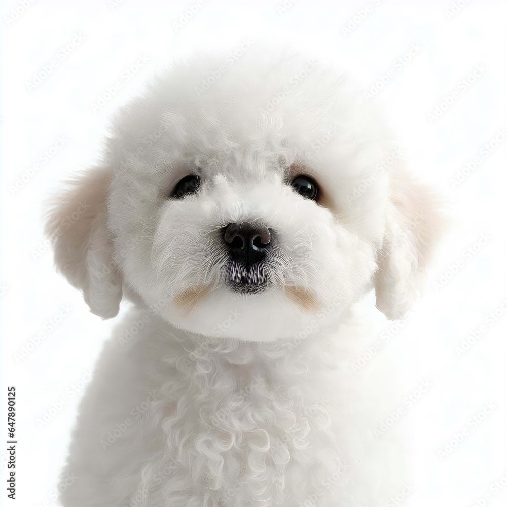 Playful Bichon Frise Puppy Joy, Generative AI