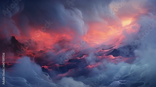  A mesmerizing fusion of smoke and twilight hues. 