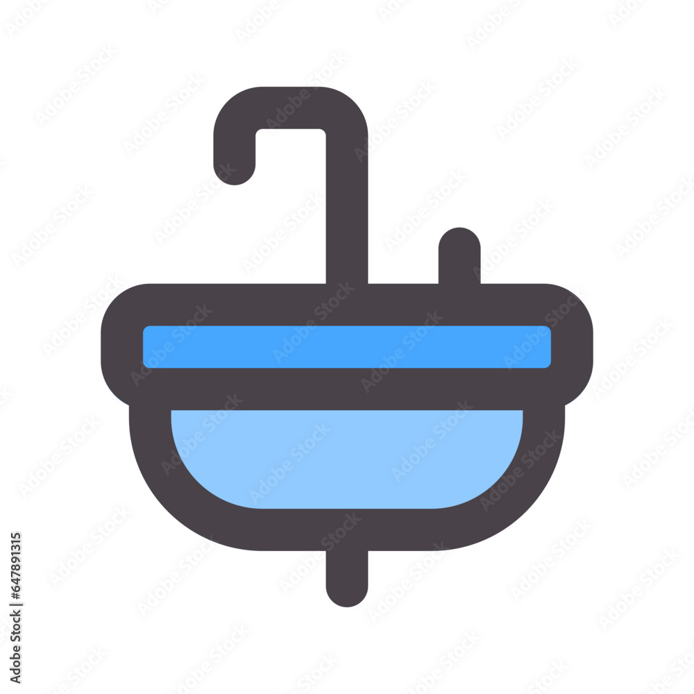 sink flat line icon sink flat line icon