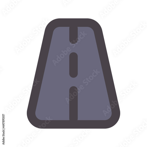 roadway flat line icon