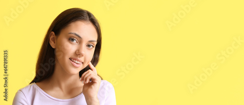 Pretty girl with dental bra...