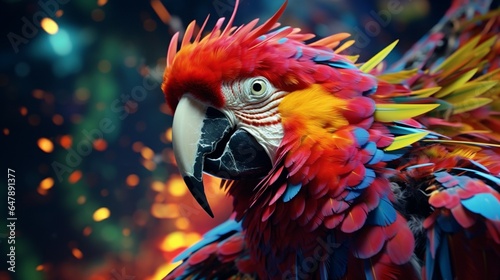 Craft a digital symphony of vibrant plumes, evoking the grace of exotic birds in flight. © Lucifer
