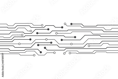 Abstract futuristic circuit board technology background. Circuit board with various technology elements.
