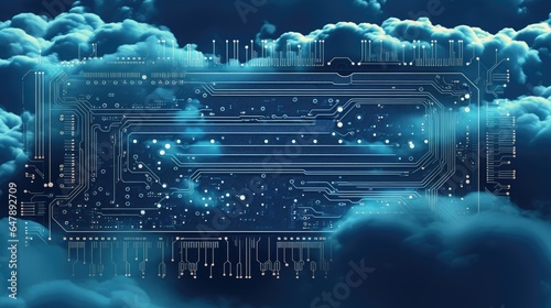 Smart cloud computing and artificial intelligence, a quantum leap into the future, innovative tech solutions, empowering global network connectivity, database, big data, Generative AI.