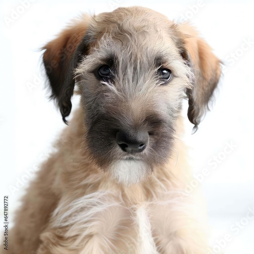 Adorable Irish Wolfhound Pup Portrait, Generative AI