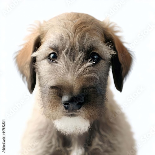 Cute Irish Wolfhound Puppy Love, Generative AI