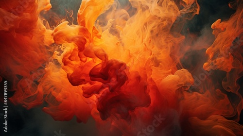"Fiery smoke dancing on a canvas of brilliance."