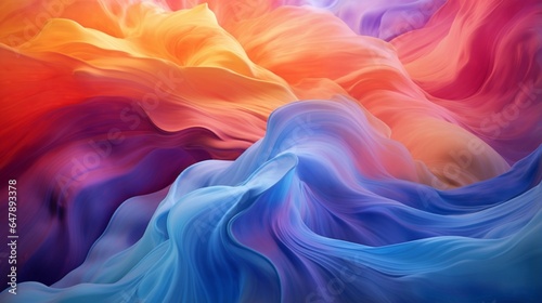 "Generate a captivating AI image that seamlessly blends smoky waves with an abstract background in a symphony of colors, evoking a sense of surreal beauty."