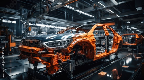 Smart vehicle technology, sustainable mobility & efficient navigation, futuristic automation, advanced robotics in manufacturing & efficiency, intelligent factory, high-tech robotics, Generative AI.