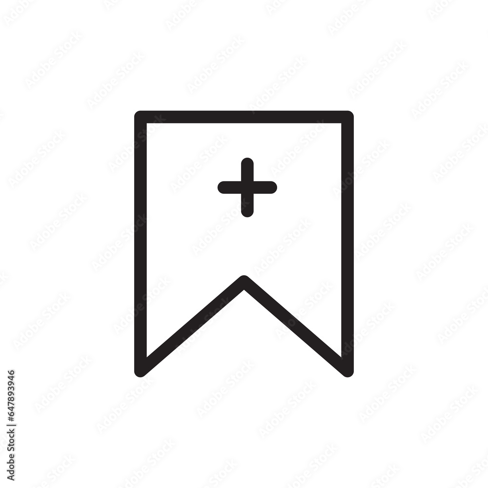 Add bookmark vector icon. Bookmark plus simple flat icon illustration on white background..eps Add bookmark vector icon. Bookmark plus simple flat icon illustration on white background..eps