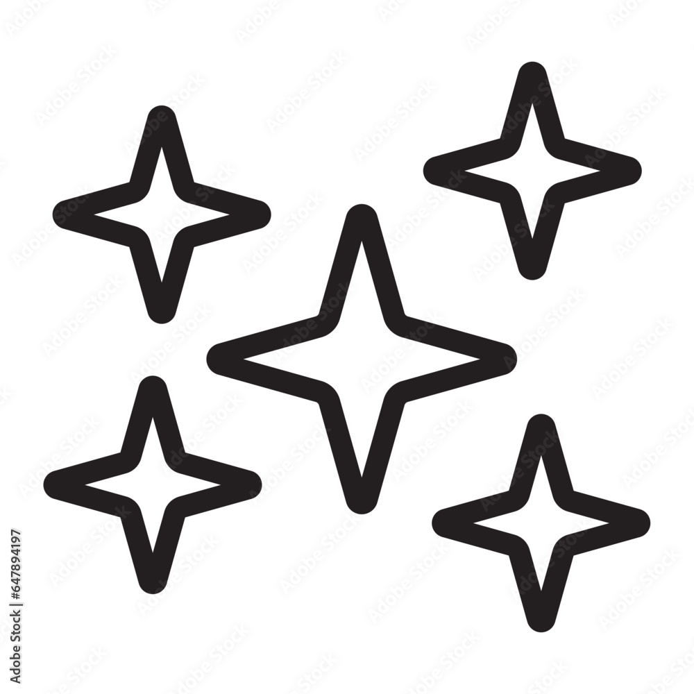 stars line icon