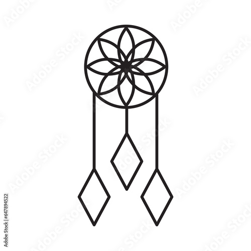 Indian dream catcher icon, Indian dream catcher icon simple vector illustration..eps