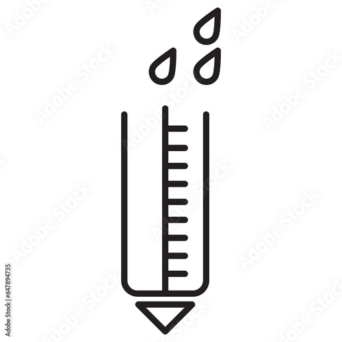 Rain gauge icon vector, vector liner illustration on white background..eps