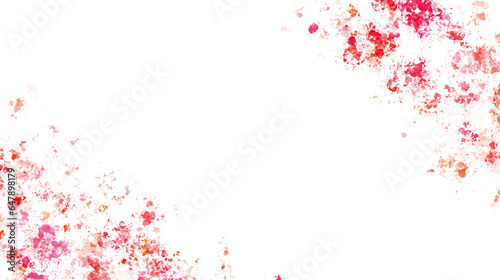 Red paint stains with transparent background. Splash background with drops and stains.
