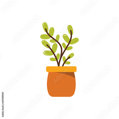 Potted Plant Botanical Design Illustration