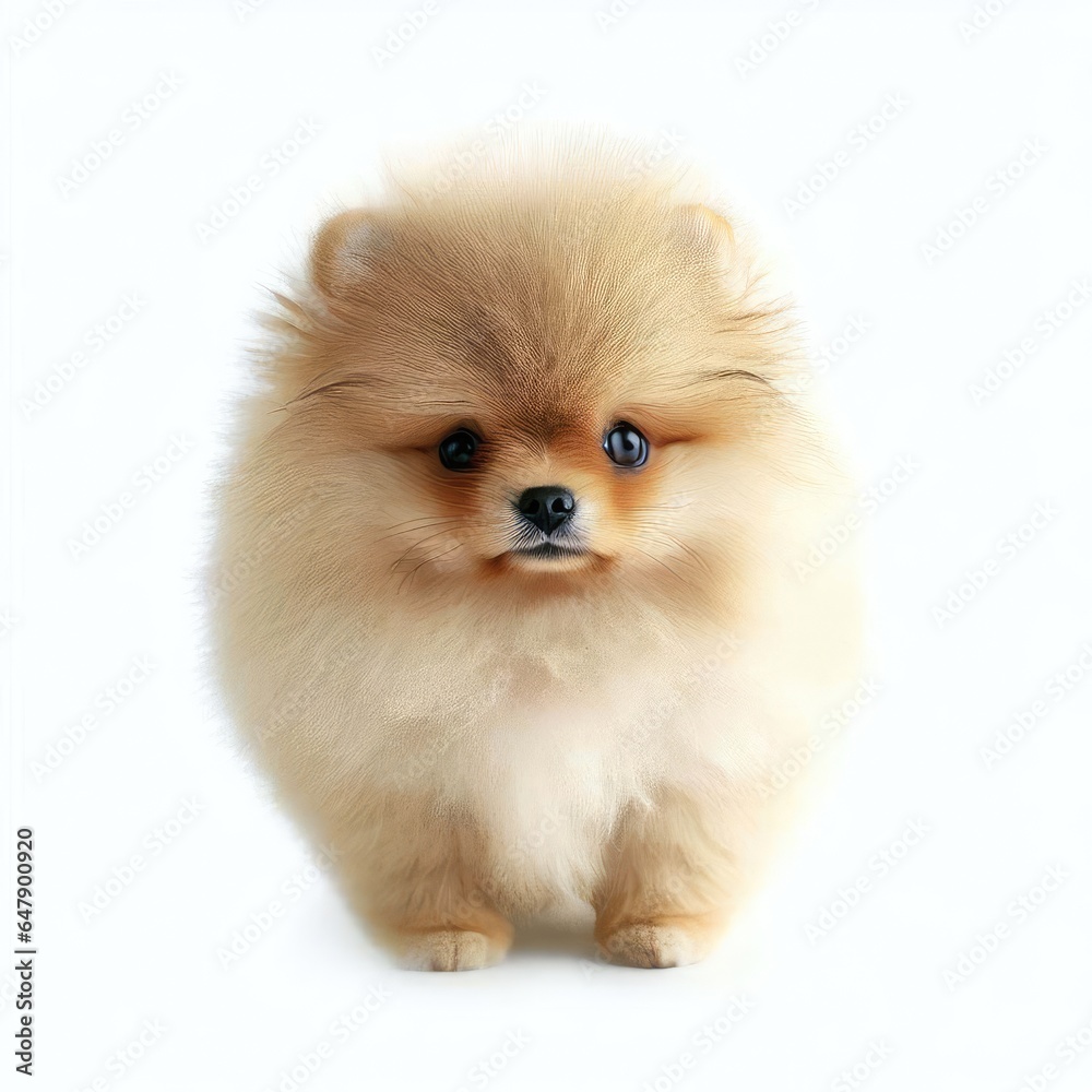 Baby Pomeranian's Loving Puppy Eyes, Generative AI