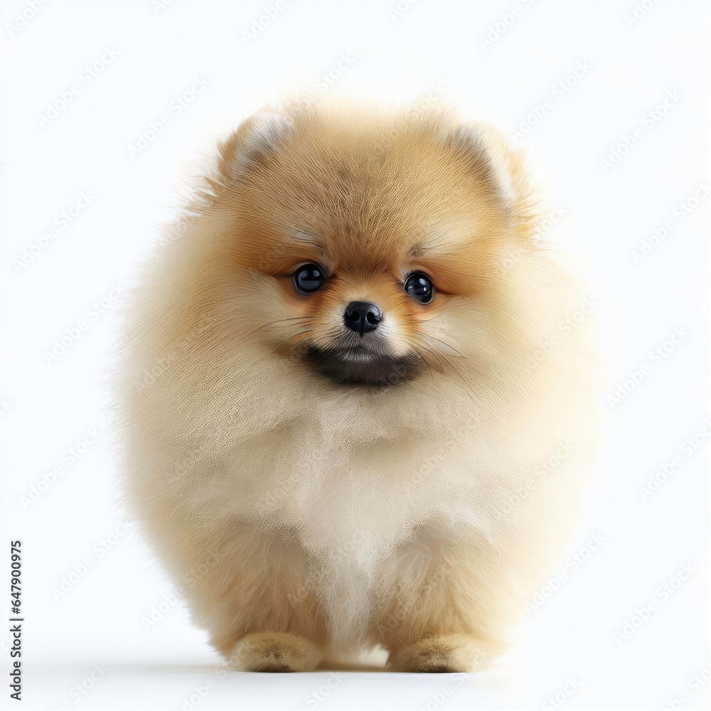 Baby Pomeranian's Whimsical Beauty, Generative AI