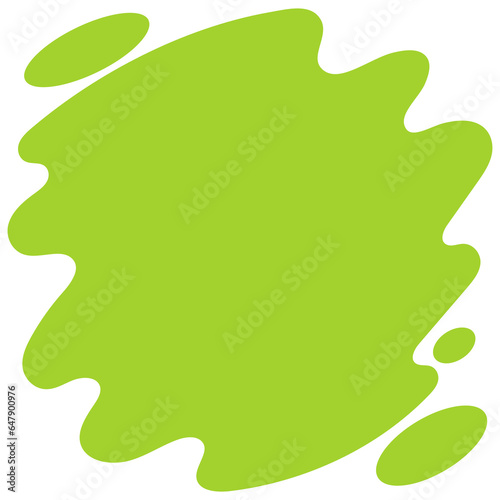 Green Blob Abstract Shape Illustration