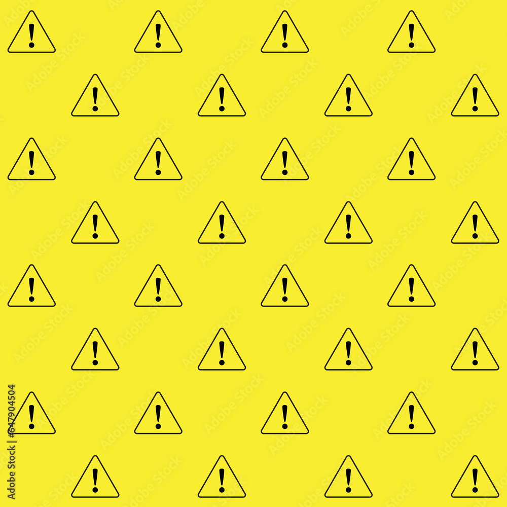 Warning Sign Vector Seamless Pattern Warning Sign Vector Seamless Pattern