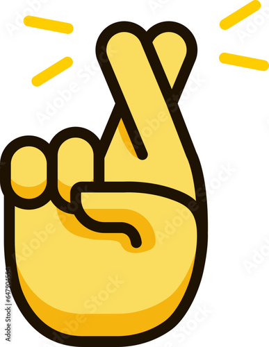 crossed fingers icon emoji sticker