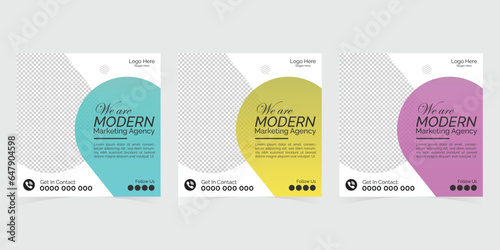 Simple & uniquedigital business marketing social media post design.