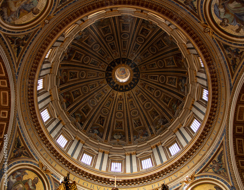 inside of the dome of saint-peter cathedral