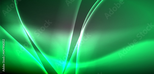 Neon-lit waves surge across background, mesmerizing dance of luminescence and motion. Dynamic backdrop captures essence of energy and modern aesthetics