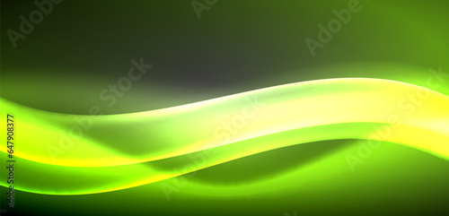 Neon-lit waves surge across background, mesmerizing dance of luminescence and motion. Dynamic backdrop captures essence of energy and modern aesthetics