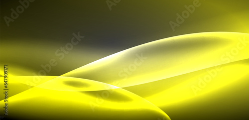 Neon-lit waves surge across background, mesmerizing dance of luminescence and motion. Dynamic backdrop captures essence of energy and modern aesthetics