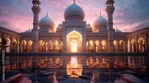 majestic mosque Generative AI photo