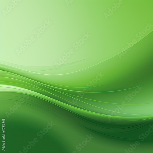 Simple empty green background, wavy lines, gradient