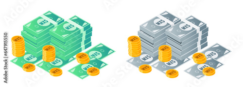 Mexican Peso Money Bundle and Coins
