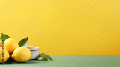 Lemon with copy space background