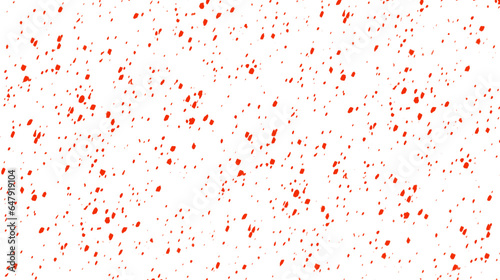 Red dots. Spots, specks, grains, confetti, snow, stars with transparent background. Red color grainy pattern texture.