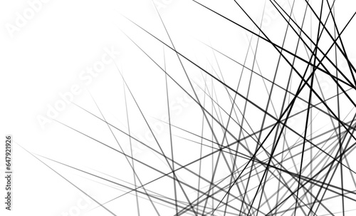 Black lines. Messy black color lines print with transparent background. Messy stripes. Linear designs. Random lines. Random stripes pattern.