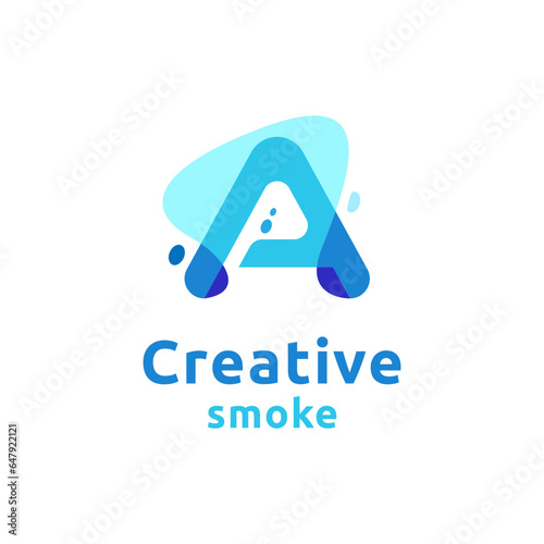 Creative of letter A smoke logo design vector inspiration