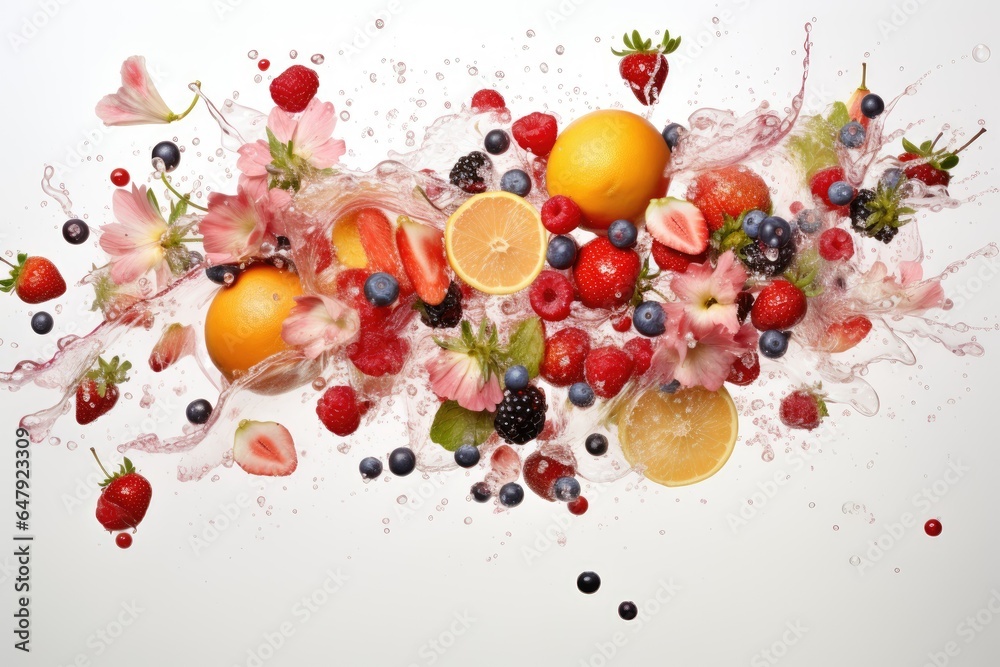 fruits in splash fruits in splash