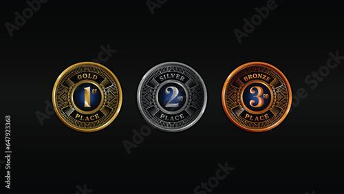 The Pinnacle of Achievement: Gold, Silver, and Bronze Emblems for Our Champions.
