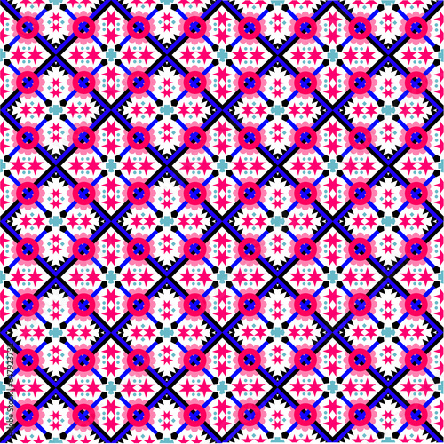 Blue and pink cloth pattern