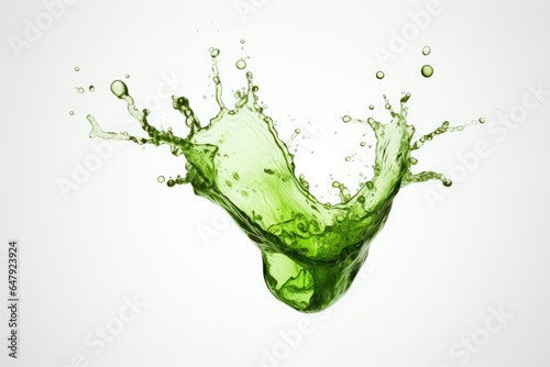 green water splash isolated