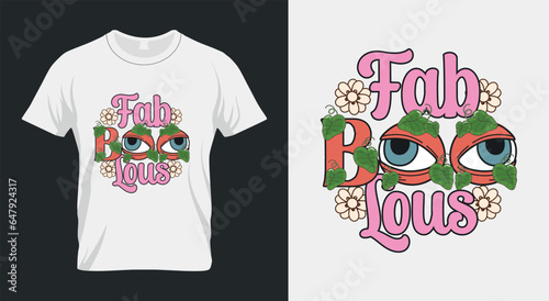 Fab boo lous Fall Pumpkin Spice SVG T-Shirt Design