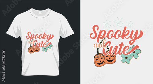 Spooky Vibes Halloween Spooky Vibes SVG T-Shirt Design