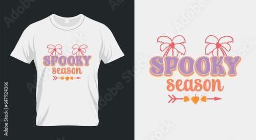Spooky season Halloween Spooky Vibes SVG T-Shirt Design