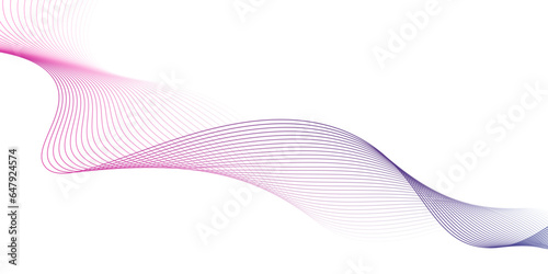 Wave of the many colored lines. Abstract wavy stripes on a white background isolated. Creative line art.Simple Abstract flowing wave lines. Design element for technology, science, modern concept.