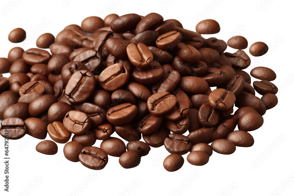 Coffee Beans. isolated object PNG, transparent background Coffee Beans. isolated object PNG, transparent background